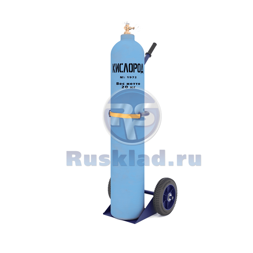 Тележка для перевозки одного газового баллона с фиксацией ремнём ГБР 1 (г/п 110кг)